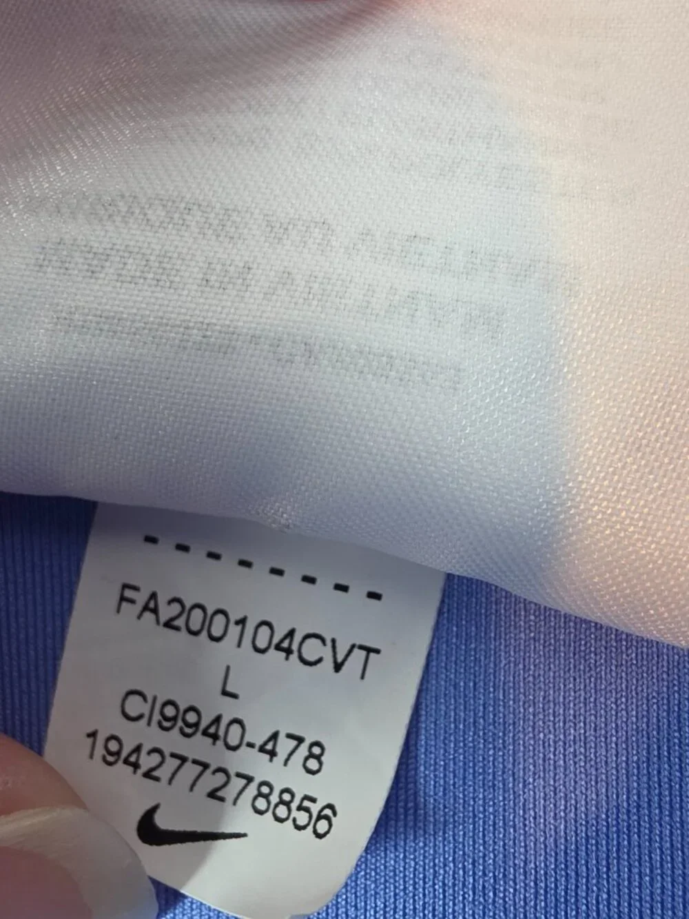 Nike Dri-FIT Girls Colorblock Activewear Leggings PeriWinkle Pink & White Size L